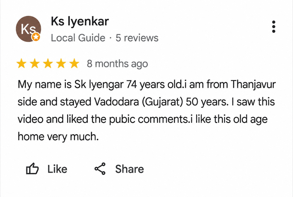 Google Review by Ks Iyenkar