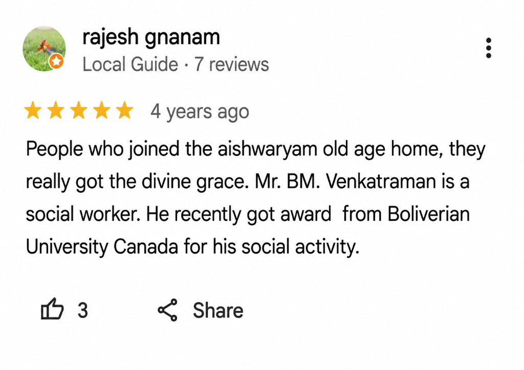 Google Review by rajesh gnanam